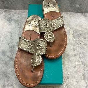 Jack Rogers Size 7 Gold Glitter